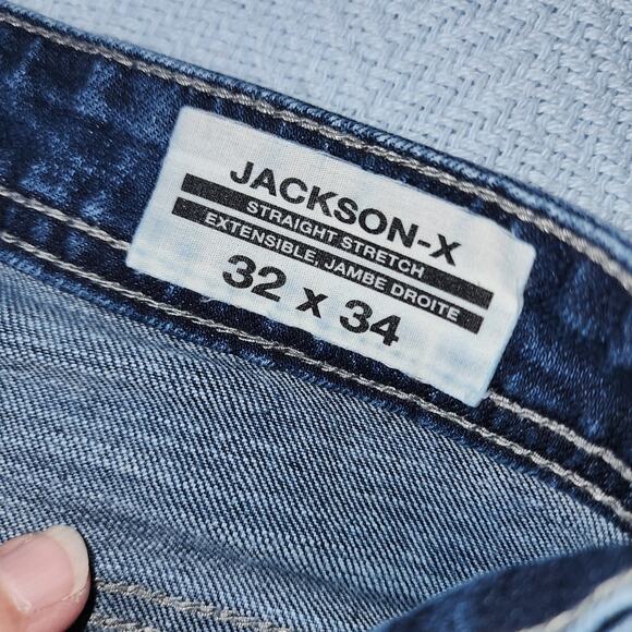 BUFFALO DAVID BITTON EUC MENS SZ 32 x 34 JACKSON-X DENIM JEANS - Picture 5 of 9